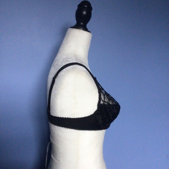 Vintage Pastunette Black Bra 32 C - Picture 5 of 6